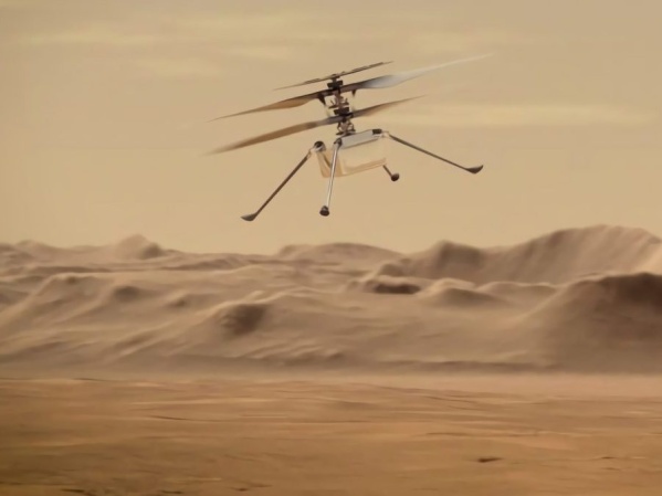 Conocé al primer helicóptero que hoy llegó a Marte: "No podrás creer lo que estás viendo"