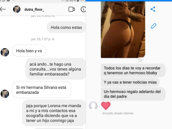 Matías se contactó con la hermana de Lorena, quién le aseguró que la que estaba embarazada era otra hermana