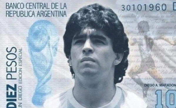 Quieren crear un nuevo billete de 10 pesos en honor a Maradona