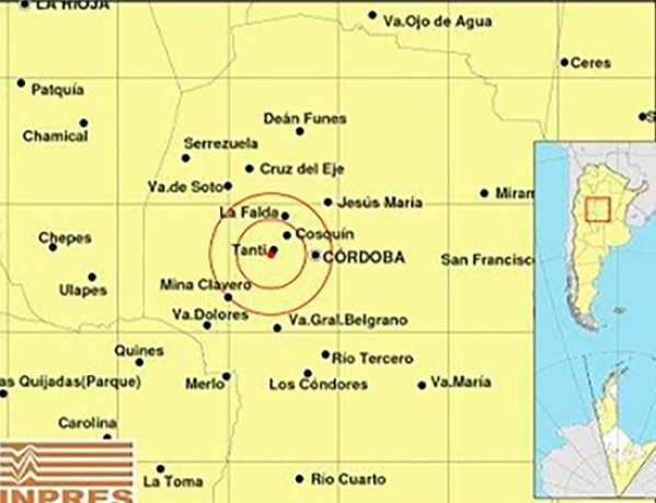 Un inesperado sismo sacudió a Córdoba