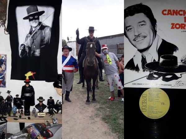 El más fanático de El Zorro vive en La Plata: muñequitos, revistas, VHS y una personificación que lo llevó hasta Uruguay