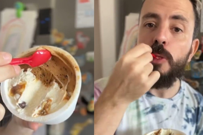Dio un ”tip” para los amantes del helado y sorprendió con la técnica que utiliza para que no se congele de más