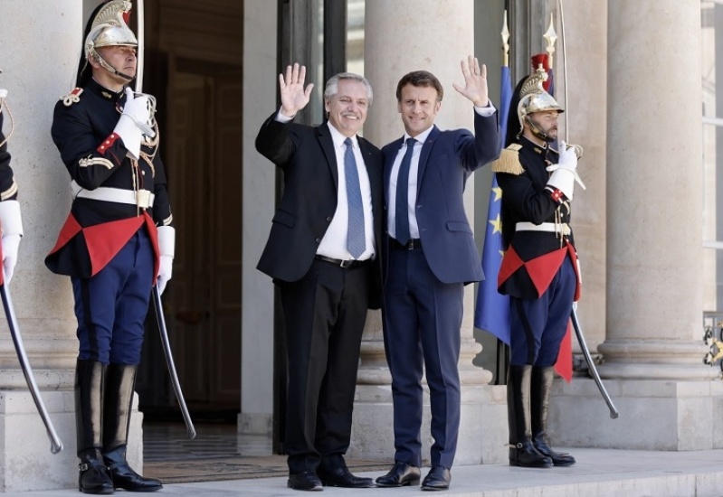 Alberto Fernández tras reunirse con Macron: ”Hay que buscar ponerle fin al ataque ruso”