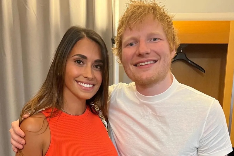 Ed Sheeran cumplió su promesa y conoció a Antonella Roccuzzo