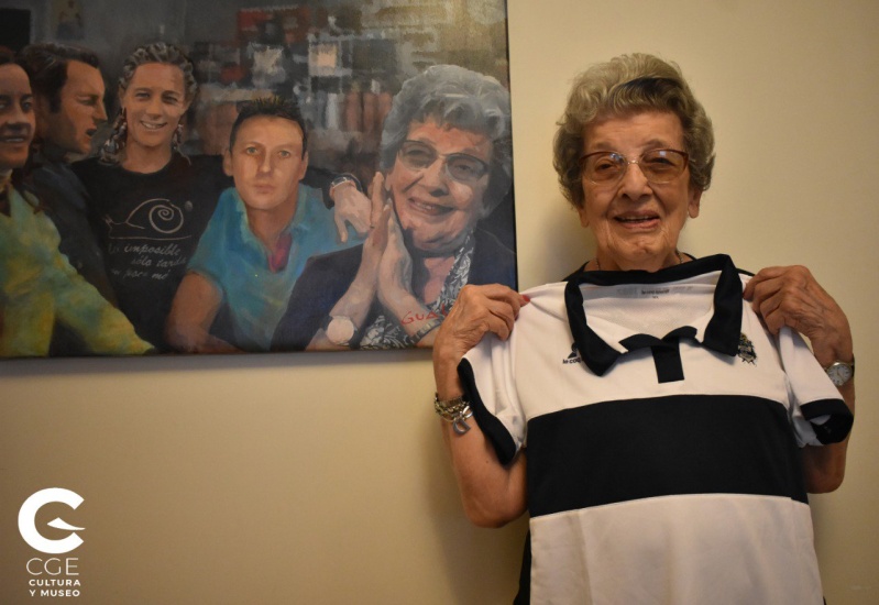 Gimnasia recordó y despidió a Delia Giovanola, fundadora de Abuelas de Plaza de Mayo