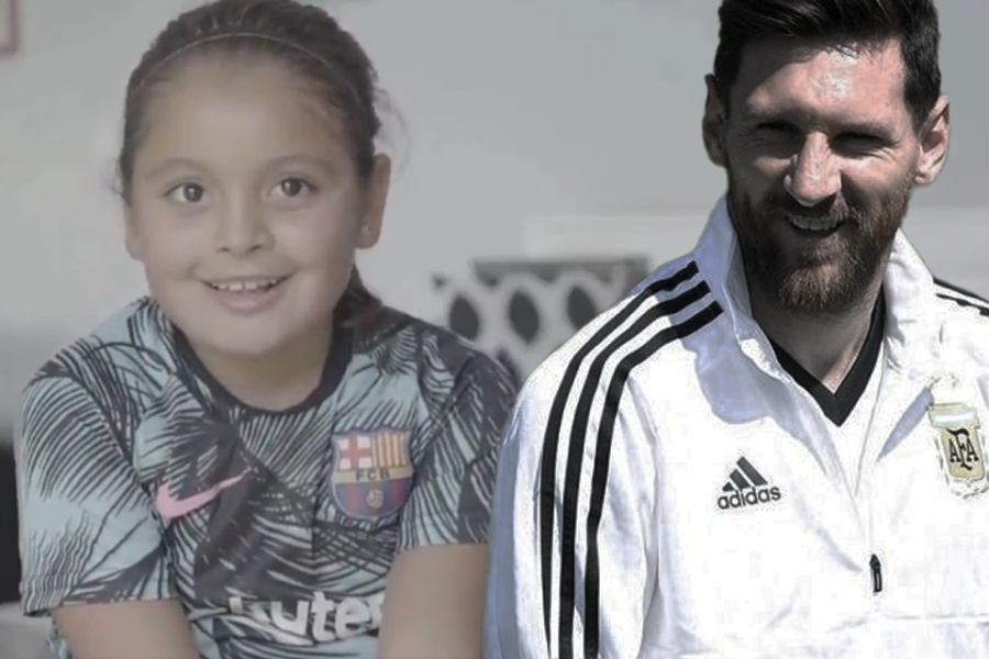 Tiene 8 años, juega en Estudiantes, le dedicó un video a Messi y éste se lo respondió: “Me encantó, sos una genia”