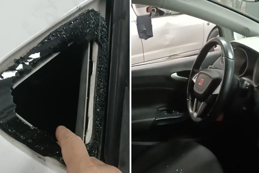 ”El ladrón más tonto de la historia”: destrozó un auto para llevarse la batería y se viralizaron todos los pasos en falso