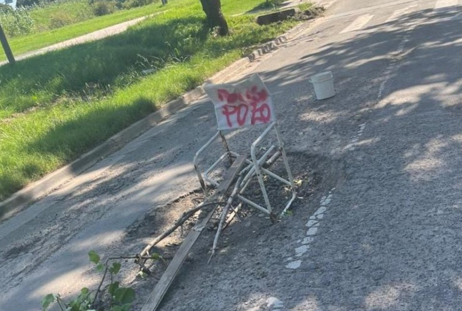 En Villa Castells reclamaron por el mal arreglo de varios baches sobre la calle 13