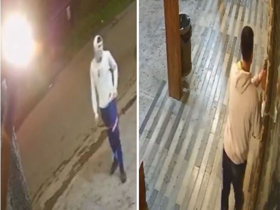 Un grupo de delincuentes apedreó un comercio en Gorina y quedó filmado