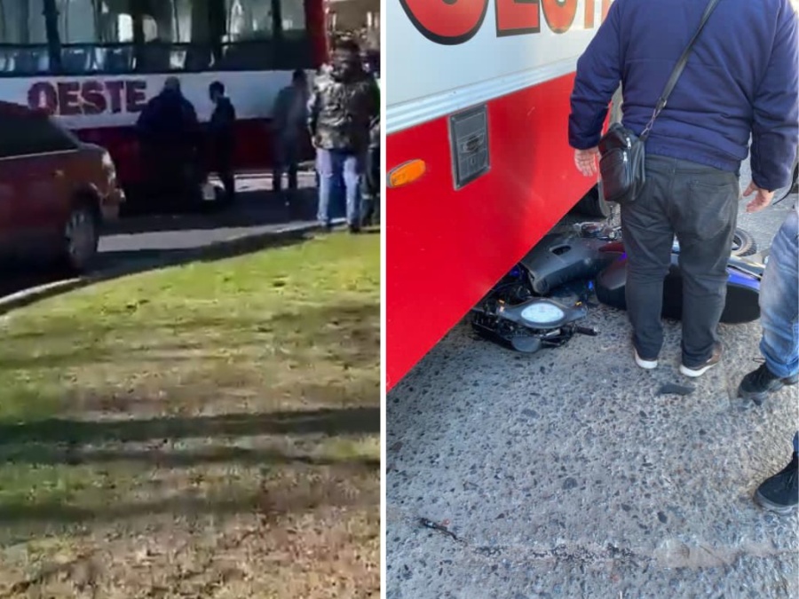 Horror en La Plata: una moto fue embestida por un colectivo de la línea Oeste
