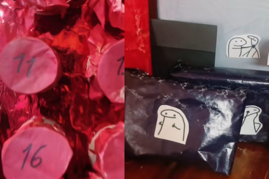 Cumplió años y su hermana le regaló un calendario para que descubra un regalo cada día: ”Wow sí te quiere”