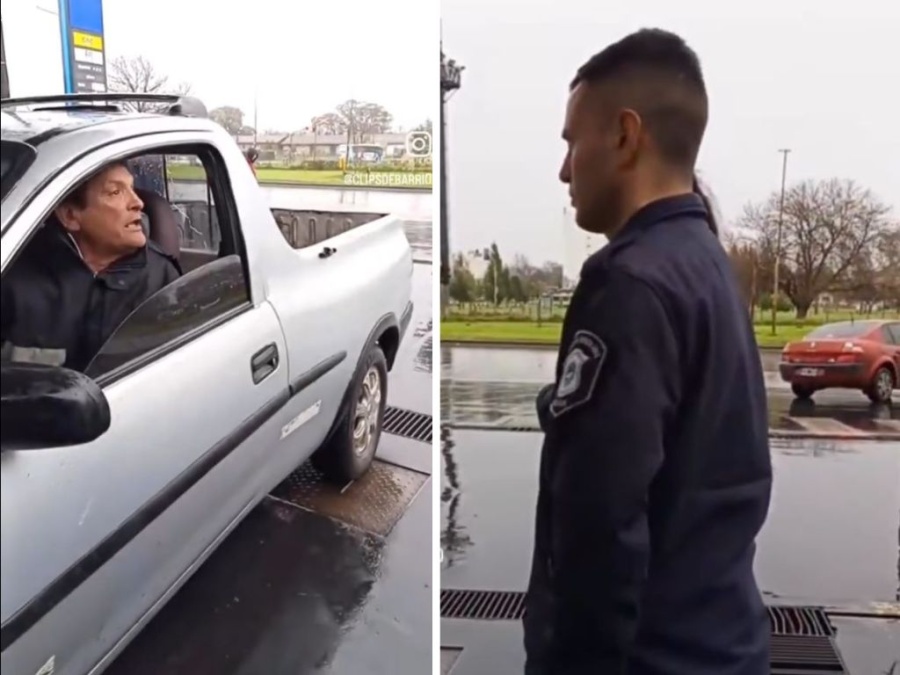 Un conductor protagonizó un fuerte cruce con la policía en una estación de servicio de La Plata