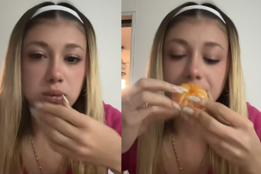 ”¿Cómo descubriste ese talento?”: comió ocho mandarinas enteras en un tiempo récord y sorprendió a sus seguidores
