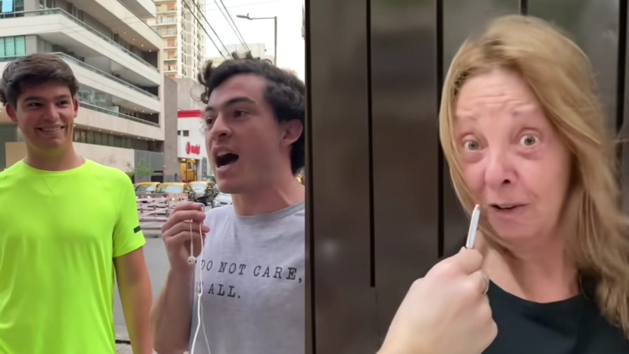 Su mamá cumplió 50 años y le pidió a diferentes personas desconocidas de la calle que la saluden: ”Somos el mejor país”