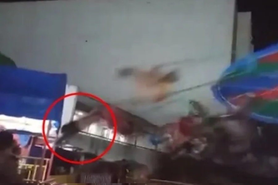 Un chico salió volando de un carrusel, quedó grabado y se salvó de milagro