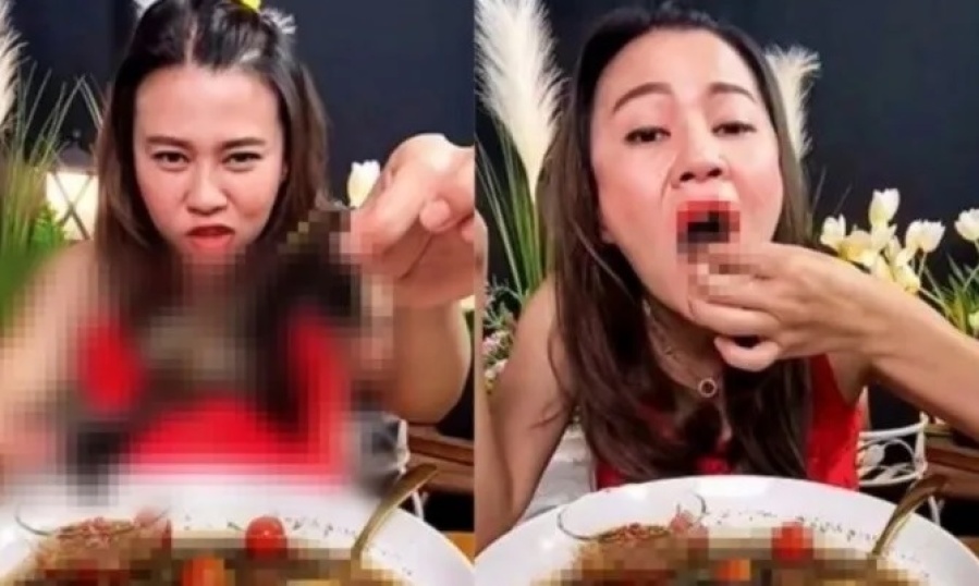 Una influencer fue detenida por filmarse comiendo un murciélago y se desató un escándalo