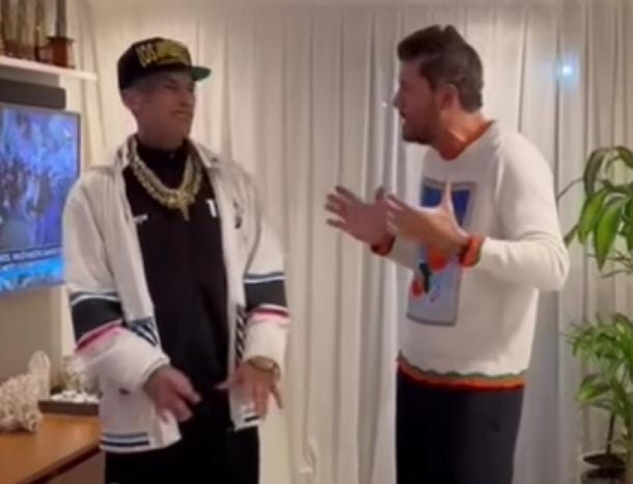 VIDEO: L-Gante le enseñó a menear ”hasta abajo” a Marcelo Tinelli