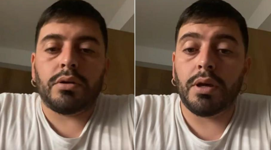 El descargo de Diego Maradona Jr. tras besar a su hijo en la boca