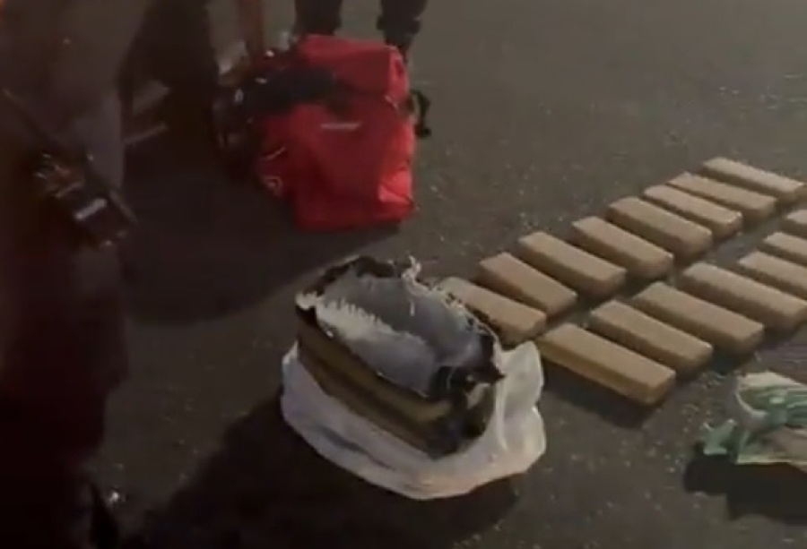 Frenaron a un auto en la Autopista Buenos Aires - La Plata y descubrieron un impensado botín: 15 kilos de marihuana