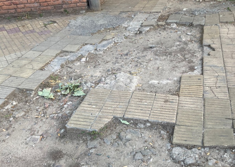 Vecinos de diagonal 80 reclaman por el mal estado de las veredas