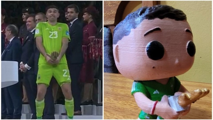 El 'funko' de Dibu Martinez con el trofeo es furor, y se vende en todo el mundo