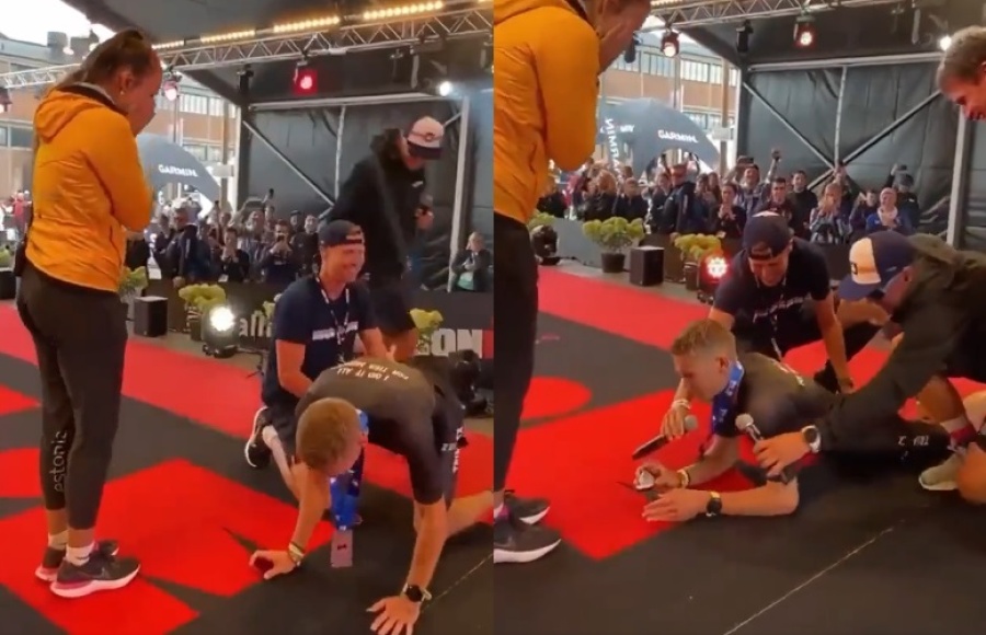 Le pidió casamiento a su novia pero jamás imaginó lo que podía ocurrir cuando se arrodilló y se hizo viral