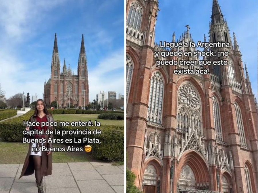 Llegó a la Argentina y un emblema platense la dejó en shock: ”no puedo creer que esto exista”