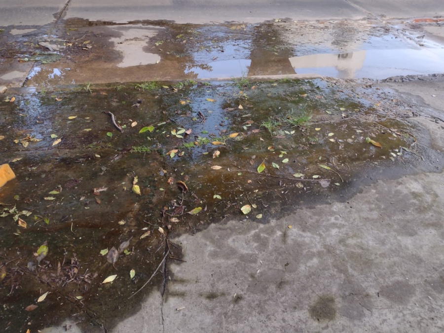 ”No se puede ni pasar”: Denuncian una enorme pérdida de agua en La Loma