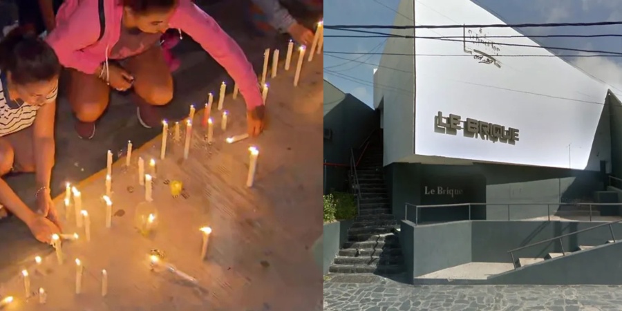 Los homenajes son constantes, así esta hoy el boliche Le Brique donde comenzó la agresión de los rugbiers