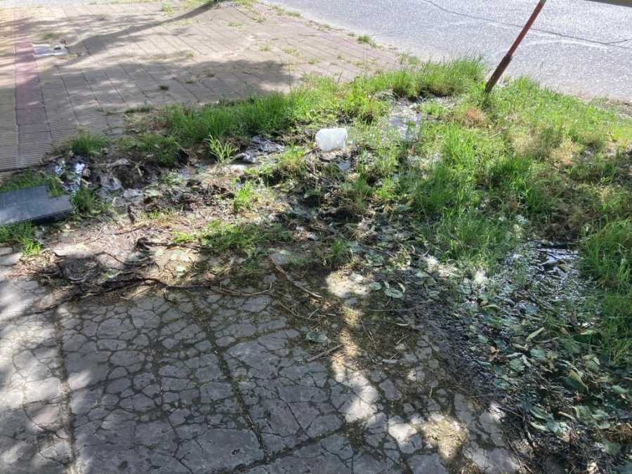Vecinos de barrio Hipódromo piden que arreglen una pérdida de agua que inunda toda la vereda: ”No se puede ni pasar”