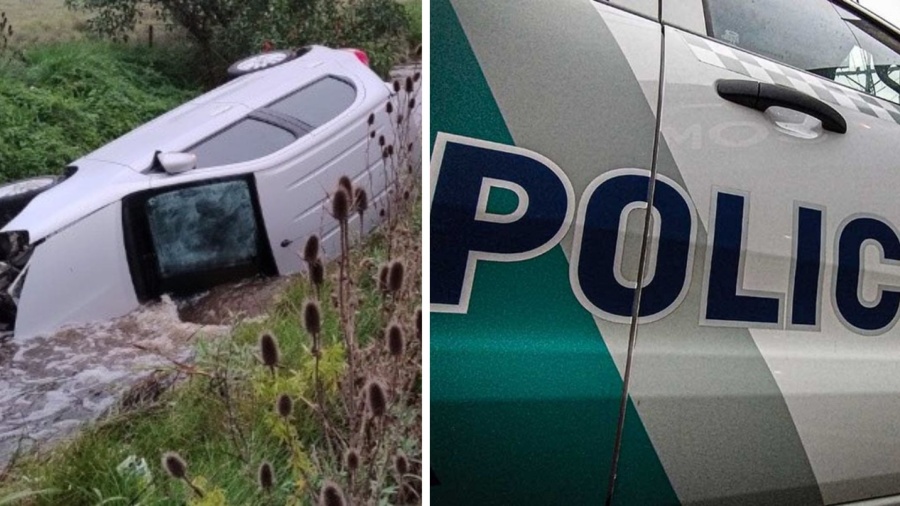 Un auto despistó, cayó a una zanja y el conductor se salvó de milagro en Los Hornos