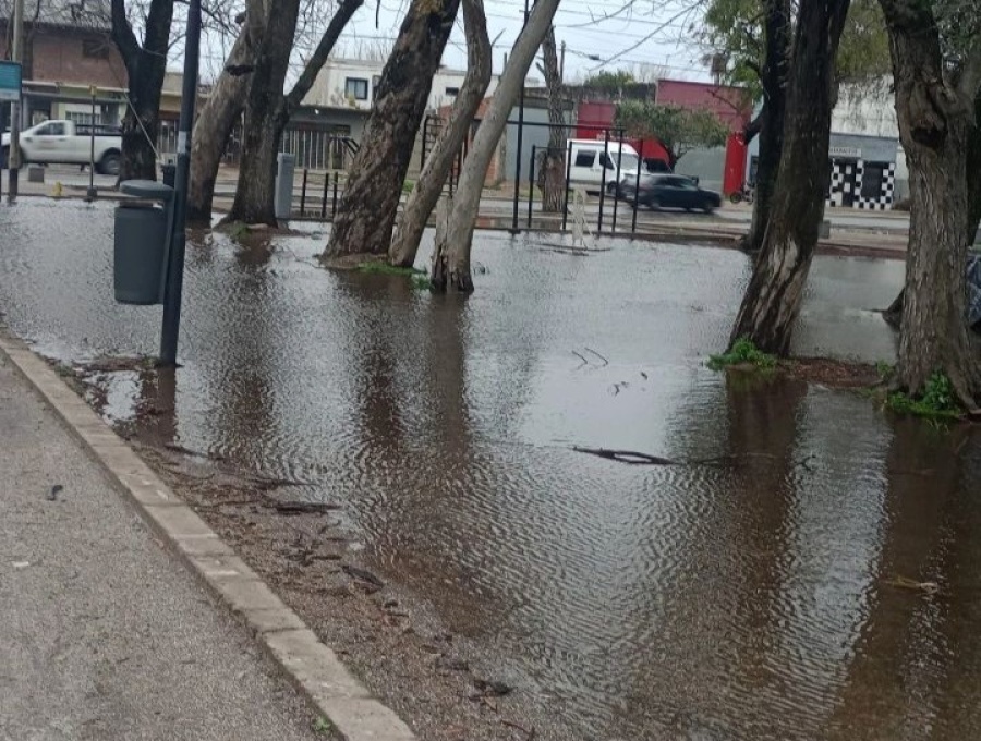 La acumulación de charcos en Parque Julio López generó malestar en el barrio