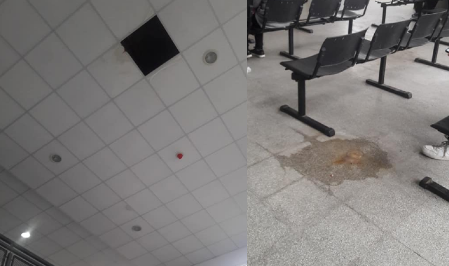 Denuncian que el techo del Hospital Gutiérrez de La Plata se viene abajo