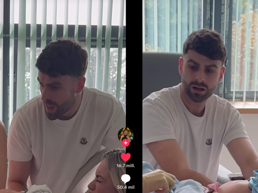 Un joven presenció el parto de su esposa y su reacción fue tan llamativa como real: “sufría el más que ella”