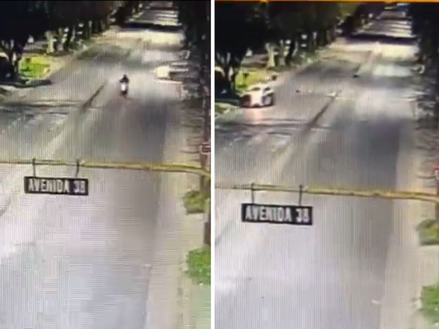Un fuerte choque en el límite entre Ensenada y La Plata dejó un motociclista herido