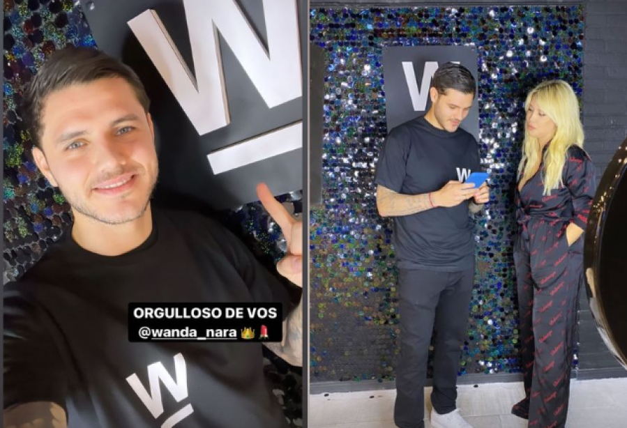 Icardi visitó el local de Wanda en Argentina: ”Orgulloso de vos”