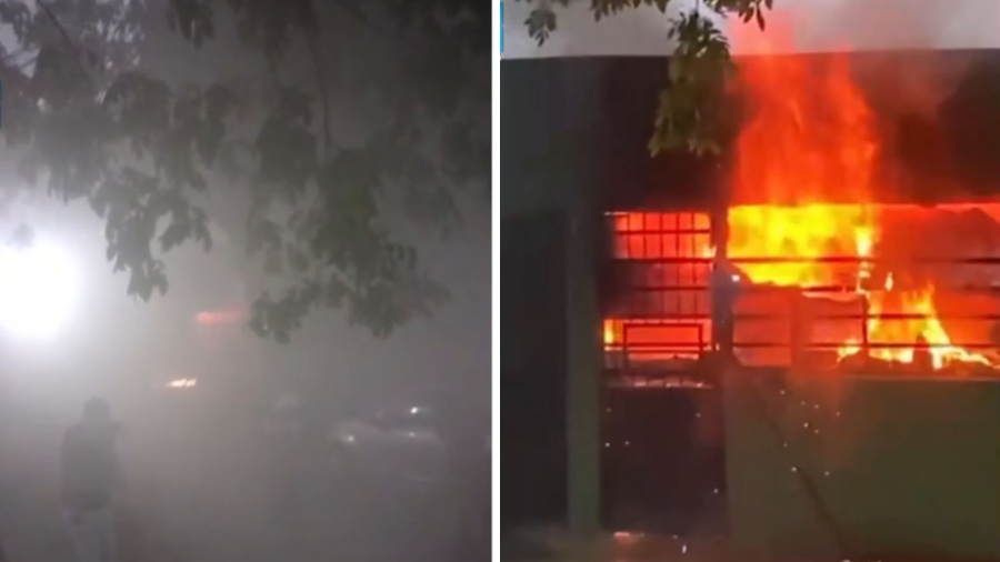 Milagroso rescate en San Carlos: Salvaron a un hombre del incendio de una vivienda en llamas