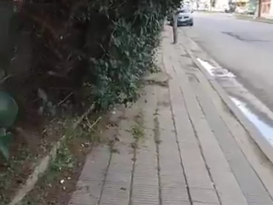Reclamo por veredas rotas en Villa Elvira: “Solo se puede pasar por 50 cm”