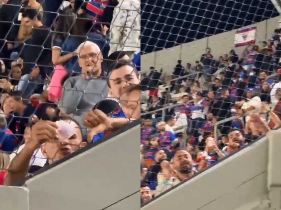 De la banana a la “lluvia de billetes”: los hinchas de Fortaleza se burlaron de la inflación argentina