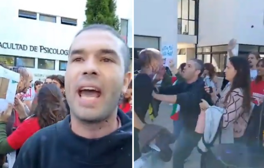 ”Corrimos a los fachos”: un militante de izquierda infló el pecho en medio de la tensa pelea en una facultad de la UNLP