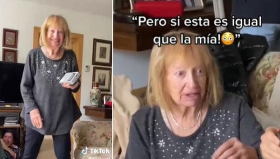 Pobre abuela, le dieron regalos pero ella se dio cuenta de algo particular y es viral: ”¡Igual que la mía!”
