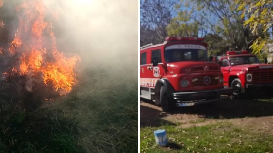 Se vivieron momentos de tensión tras un incendio en un descampado en Arturo Seguí