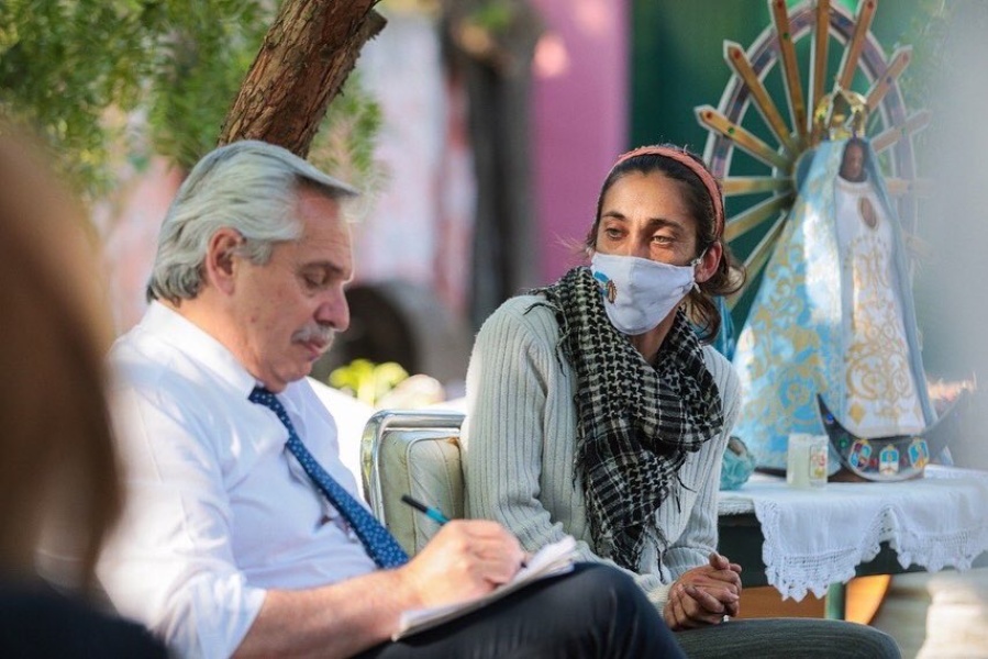 En vísperas de la peregrinación, Alberto Fernández visitó misioneros en Luján: ”Son un ejemplo de solidaridad”