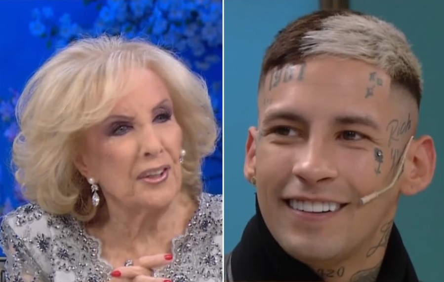 Mirtha Legrand rompió el hielo de entrada y puso en apuros a L-Gante: ”¿Estuviste de novio con Wanda Nara?”