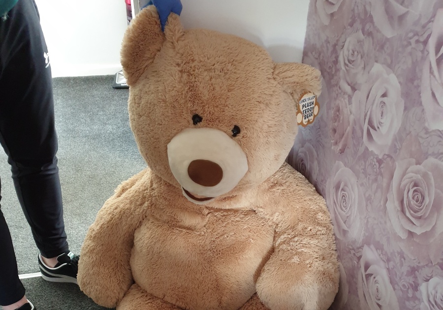 Robó un auto, lo persiguieron y lo encontraron escondido en un oso de peluche