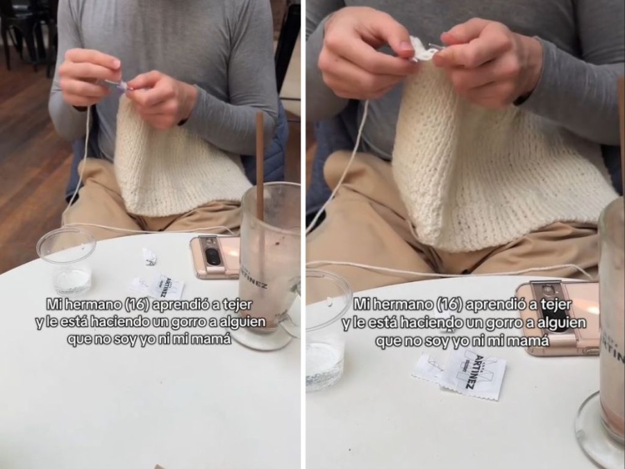 ”Si lo hacen llorar, se van a arrepentir”: El tiktok de un adolescente ¿enamorado? que teje y teje y no saben a quién