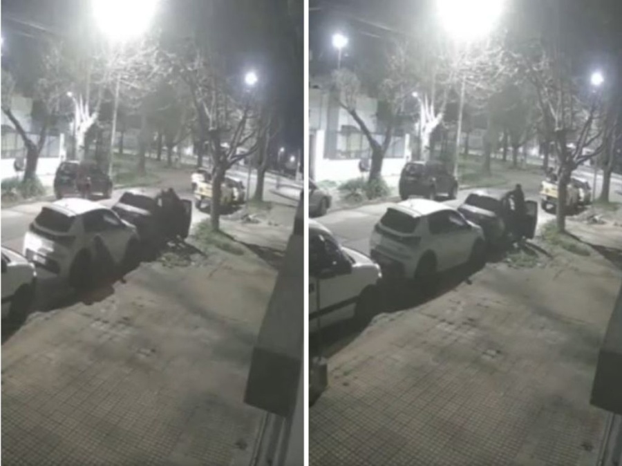 Un grupo de robaruedas atacó en La Loma y quedó filmado en plena acción