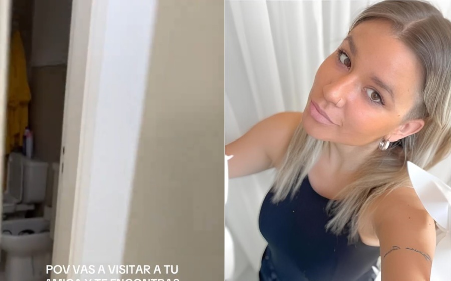 Fue a visitar a una amiga a su departamento y encontró una increíble ”sorpresita” que fue viral: ”La amo”