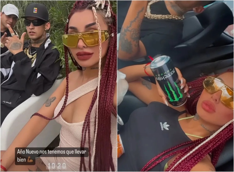 ”En año nuevo nos tenemos que llevar bien”: L-Gante y Tamara Báez festejaron juntos