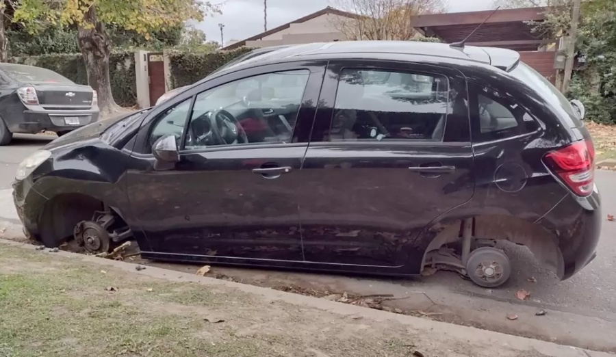 Robaruedas volvieron a atacar en City Bell